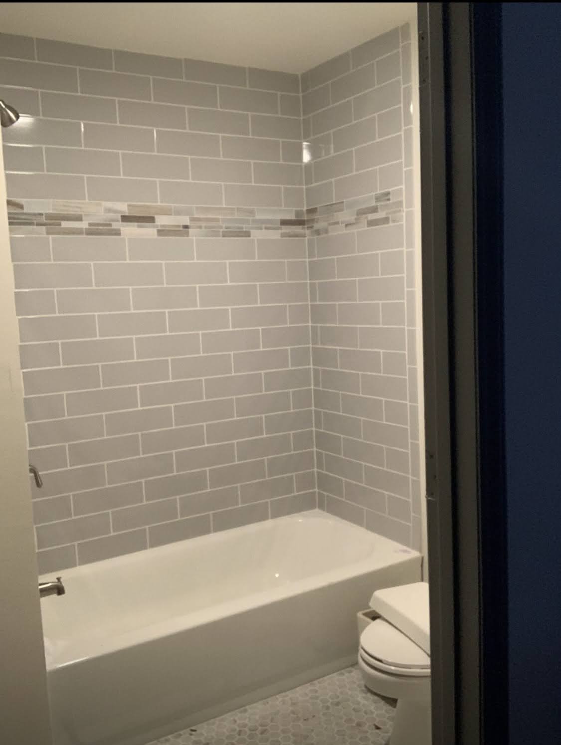 Tile Shower/Tub and Tile Floor Project — Sunflower Contracting LLC in East Tennessee